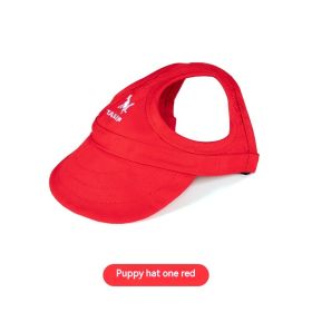 Pet Outdoor Supplies Puppy Peaked Baseball Cap (Option: Red-L)