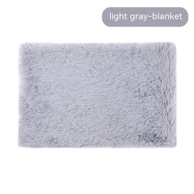 Pet Blanket Dog Bed Cat Winter Thermal Blanket (Option: Light Gray Blanket-S)