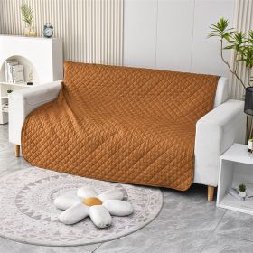 Pet Warm Waterproof Brushed Sofa Cushion (Option: Camel-170x210cm)