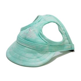 Pet Outdoor Supplies Puppy Peaked Baseball Cap (Option: Cloud Green-M)